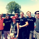 Latvian band PRATA VETRA (played the festival on 29th of June, John Peel stage) with the  management&crew who did camping.