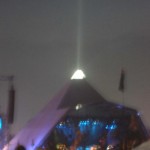 Pyramid Stage at Night