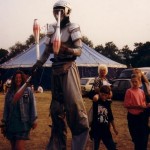 My mate Alison at my first Glastonbury.
