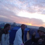 Lovely sunrise for the walk back to the tents on Monday morning.
