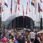 Flags at Jazz World stage