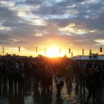 Sunset waiting for Bjork to come on