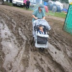Glastonbury Weight Loss Programme: get a pushchair, push it in Glastonbury mud for a few days,and hey-presto, you are now 1 stone lighter!!