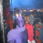 The Purple Prisoner (takebackparliament)prepares to take the stage with The Flaming Lips