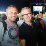 Mike Broom with Harry Enfield at the John Peel stage whilst watching Noah and the Whale :-)