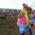Our precious bridesmaid dresses came out of the cupboard for Glasto 2011 :)