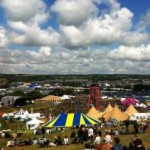 Overlooking an epic day at glastonbury