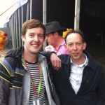 Steve Lamacq outside the John Peel Stage just before Fight Like Apes. His review of the band Brother cracked us up!