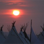 Sunset Over The Tipi's 