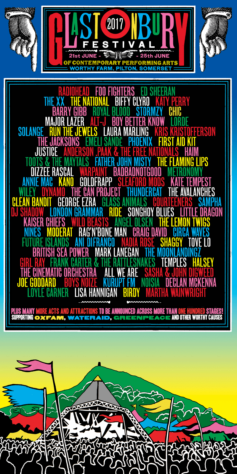 🚨 GLASTONBURY 2023 LINEUP ANNOUNCED 🚨 - headliners and full poster lineup!!!  