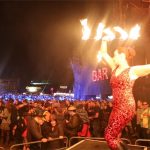 Circus Antics  fire performer  on the Hell Stage 