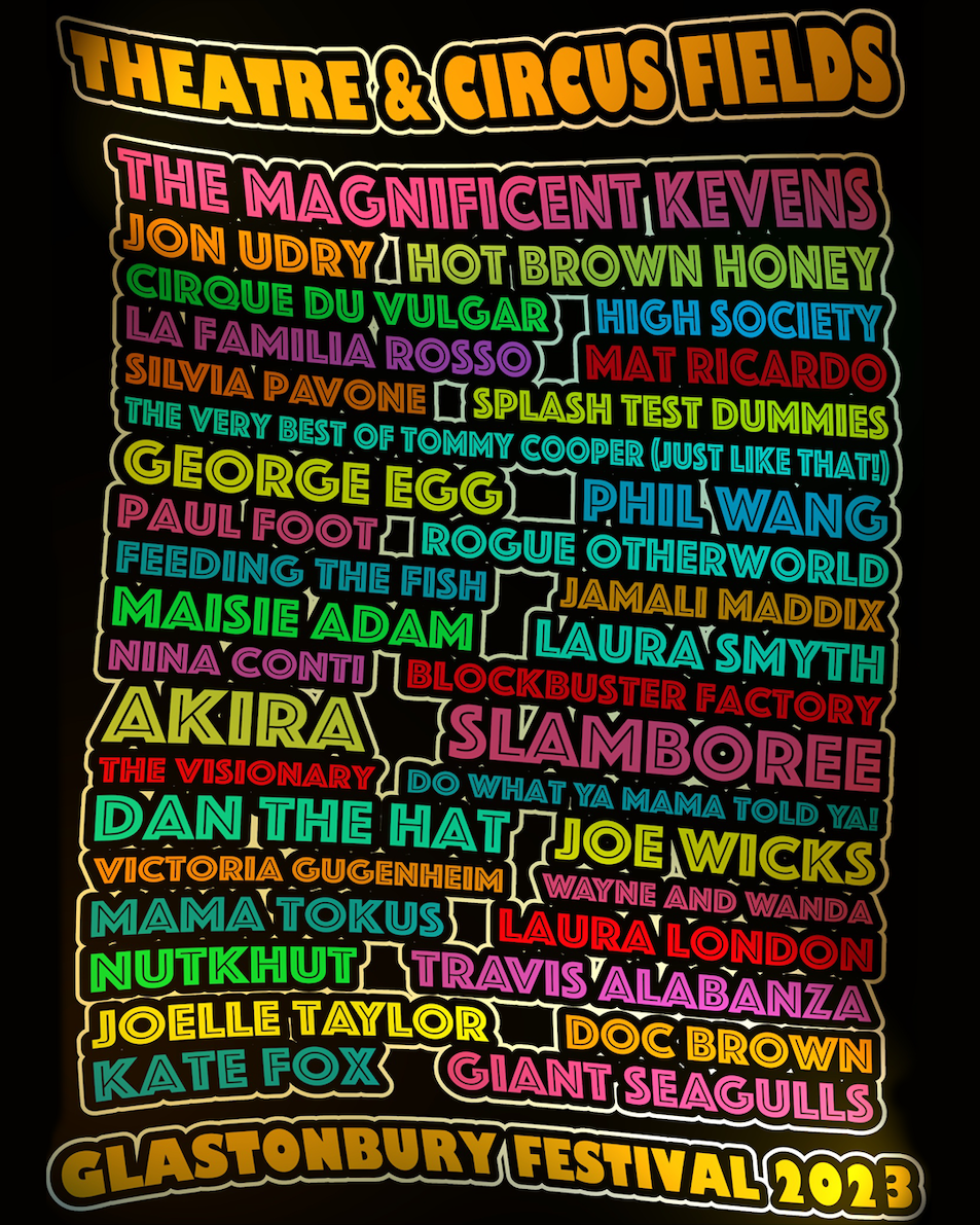 Glastonbury Festival Check out Theatre & Circus 2023 lineup poster