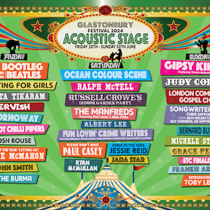 Here’s the Acoustic stage line-up for Glastonbury 2024 | Glastonbury ...